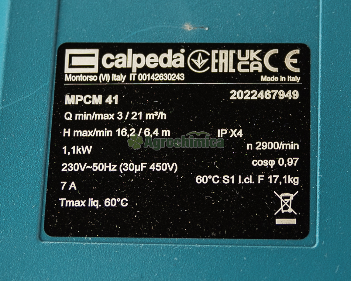 ELETTROPOMPA AUTOADESCANTE CALPEDA MPCM 41 - immagine 2